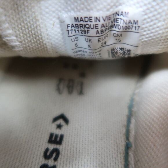 Converse Shoes Infant 8 Sneakers Chuck Taylor All Star Easy On Animal Print Kids - Picture 13 of 13